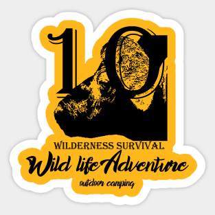 Wilderness survival - wild life adventure outdoor camping Sticker